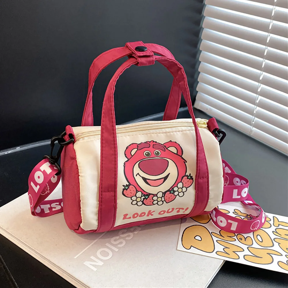 Lotso Cartoon Crossbody Bags Kawaii Anime Handbags Casual All-match Satchel Tote Adjustable Strap Backpacks Gifts For Boys Girls