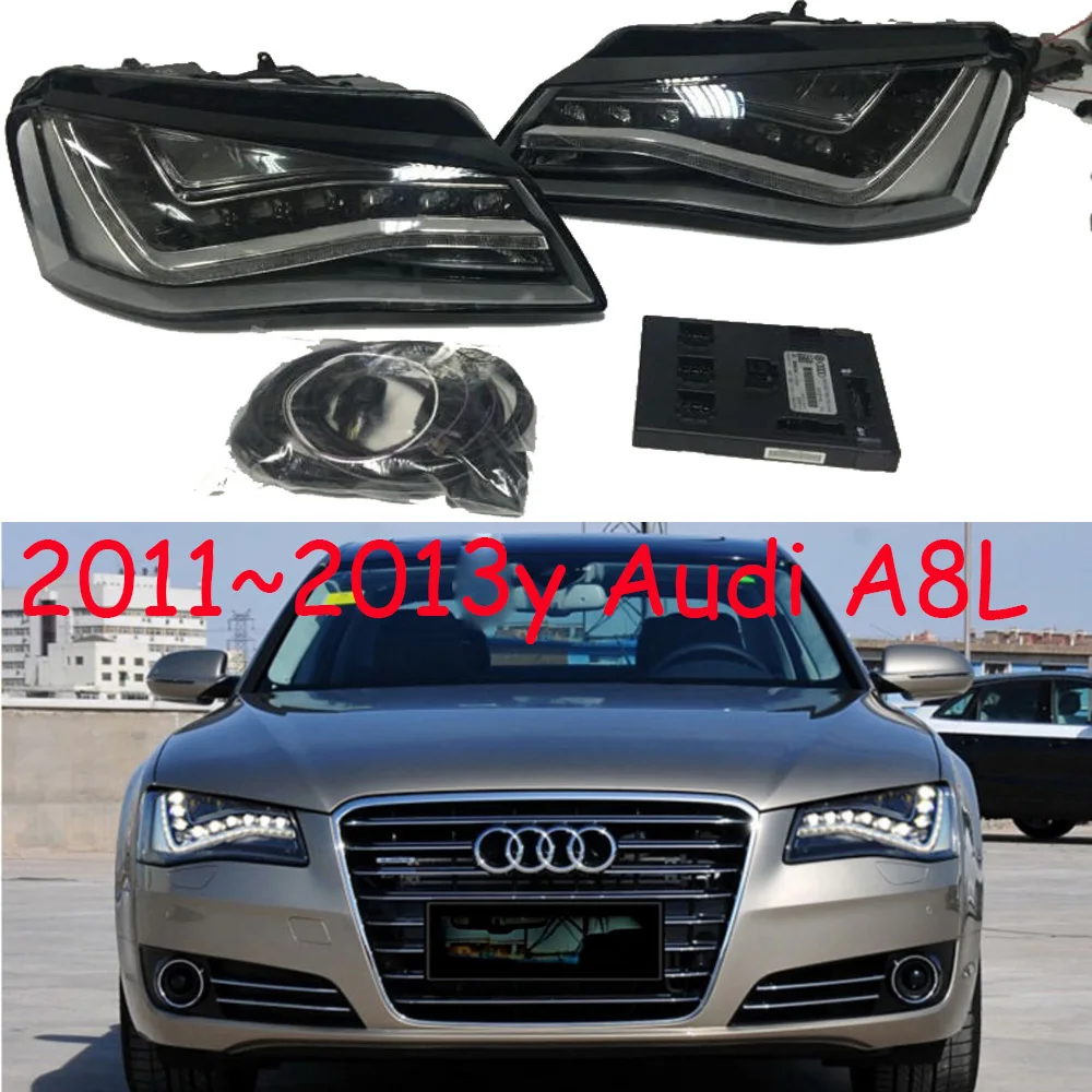 1pcs car bumper A8L A8 headlamp for Audi A8L headlight 2011~2013y ALL IN LED car accessories for Audi A8 fog light