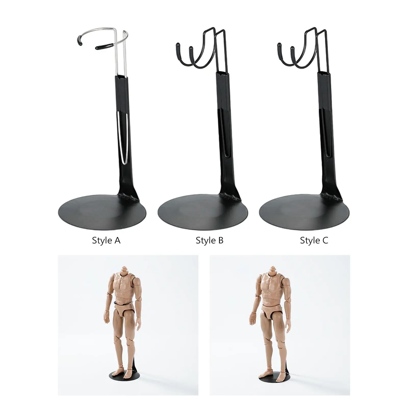 1:6 Scale Action Figure Display Stand, Portable Adjustable Height Accessories