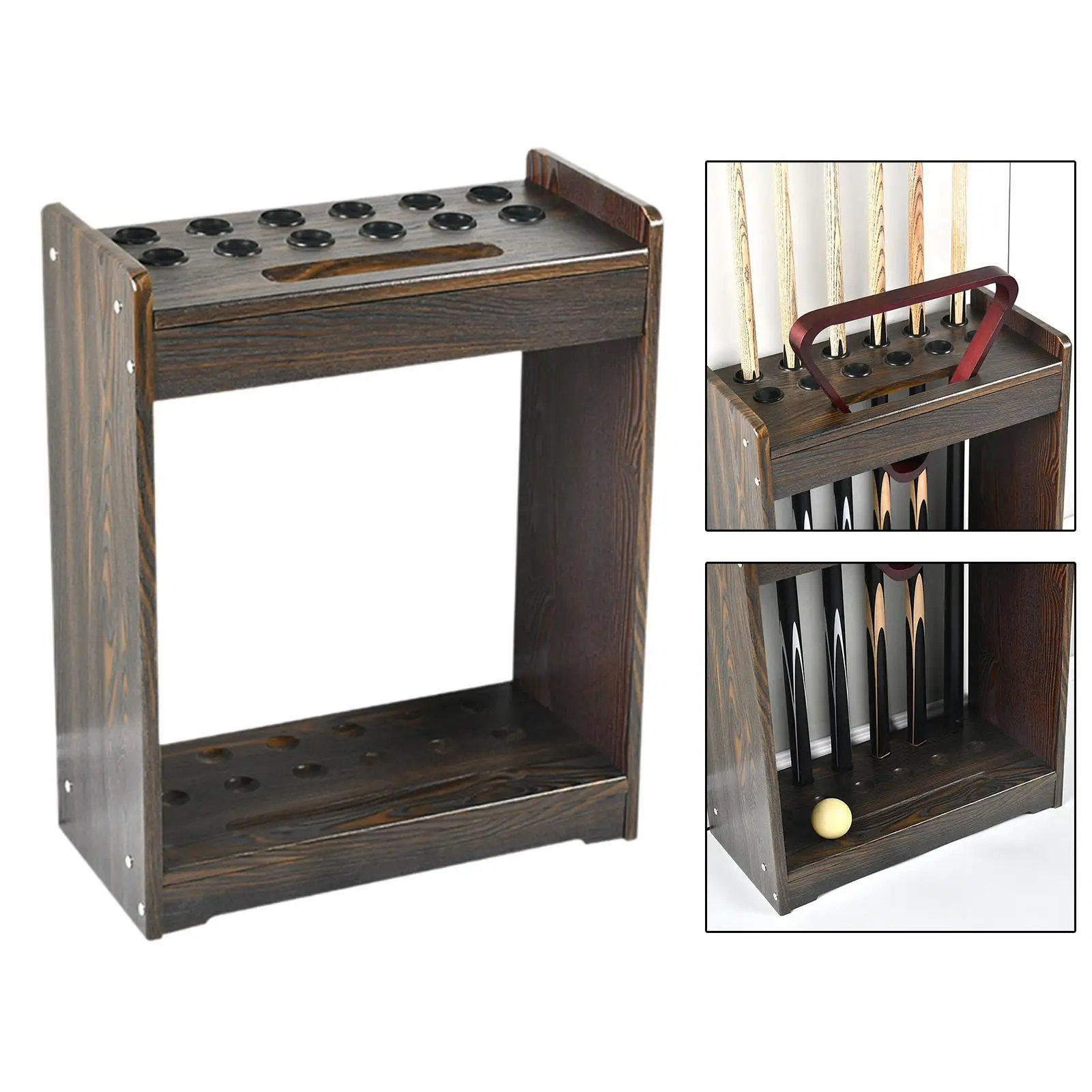 

Billiard Cue Rack Convenient Pool Cue Holder for Club Fishing Rod Golf Club