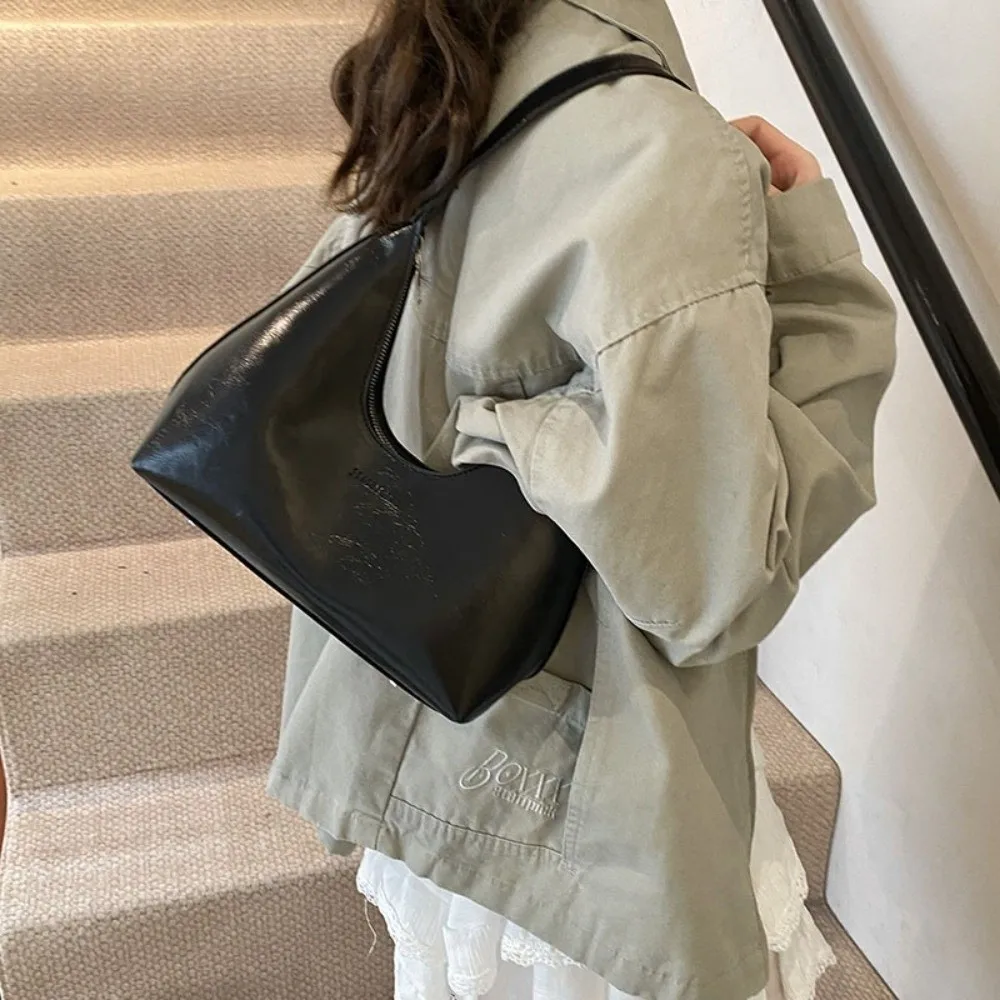 

Ретро однотонная женская сумка-хобо, большая вместительная кошельки, сумка для подмышек, сумка с защитой от брызг воды, сумка на плечо из искусственной кожи для девочек