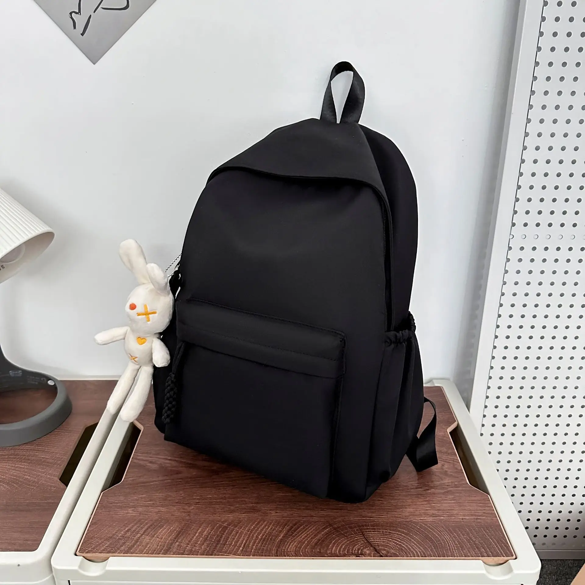 Wasserdichter Laptop-Rucksack für Damen, Reisetasche, Schwarz, Rosa, Büchertasche, Unisex. Kaufen Sie eins und erhalten Sie einen kostenlosen Anhänger, modische Schultasche für Studenten
