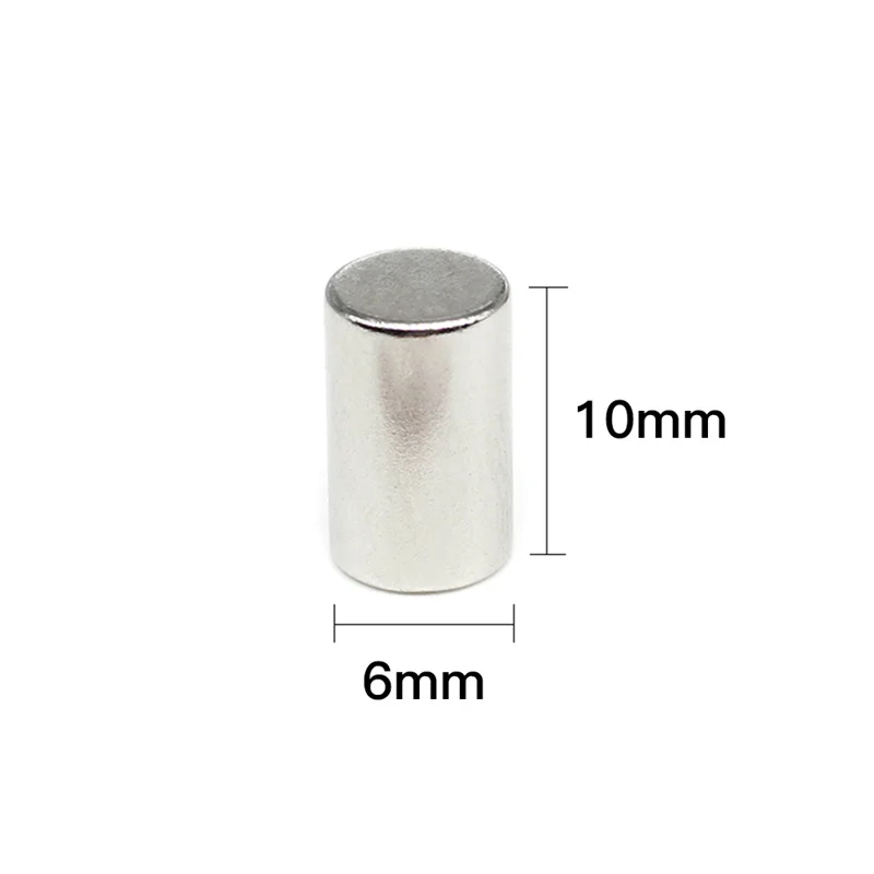 10~200PCS 6x10mm Spuer Strong Neodymium Magnet NdFeB Powerful Magnetic Small Round Rare Earth N35 Magnets 6*10mm