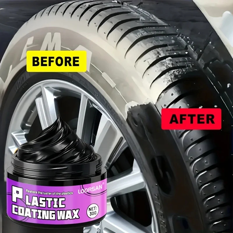Tire Shine Paste, Gloss Enhancer, Long-Lasting Renewal and Protection for Tires, Applicable to Leather and Plastic Components.