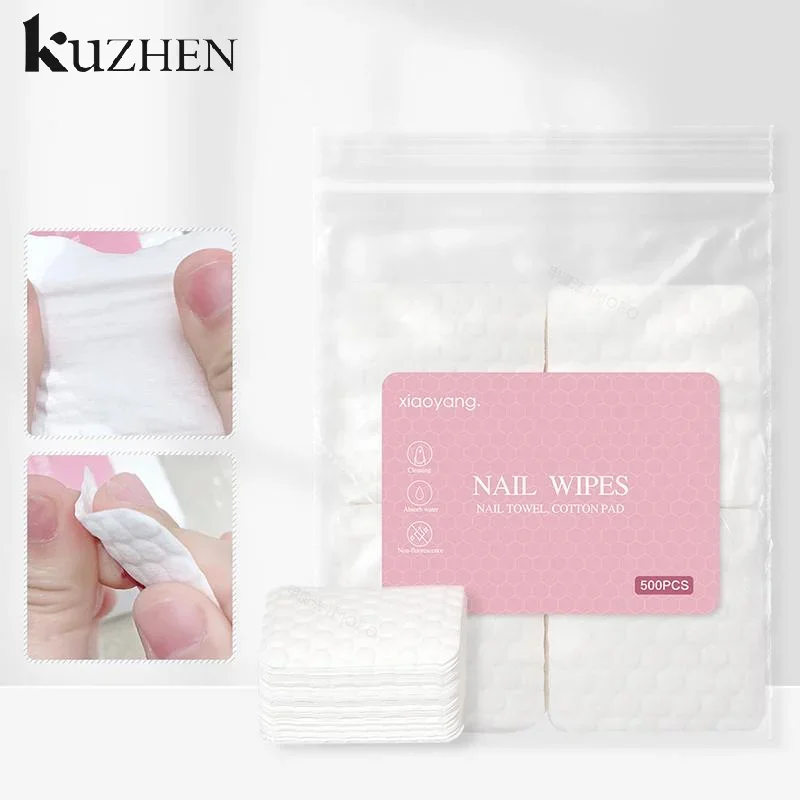 200/500 個ネイルコットンポリッシュリムーバージェルクリーンマニキュアナプキンペディキュア糸くずの出ないワイプクリーナー紙パッドマニキュアツール