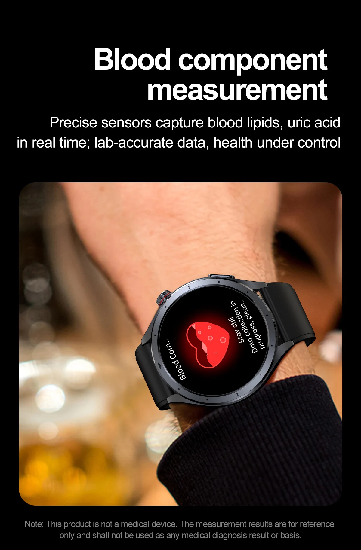 2026 Neue Körperfettanalyse Gesundheits-Smartwatch EKG+PPG Harnsäure Blutdruck Blutsauerstoff Uhr Anruf-Smartwatch für Männer Frauen – Detail 15