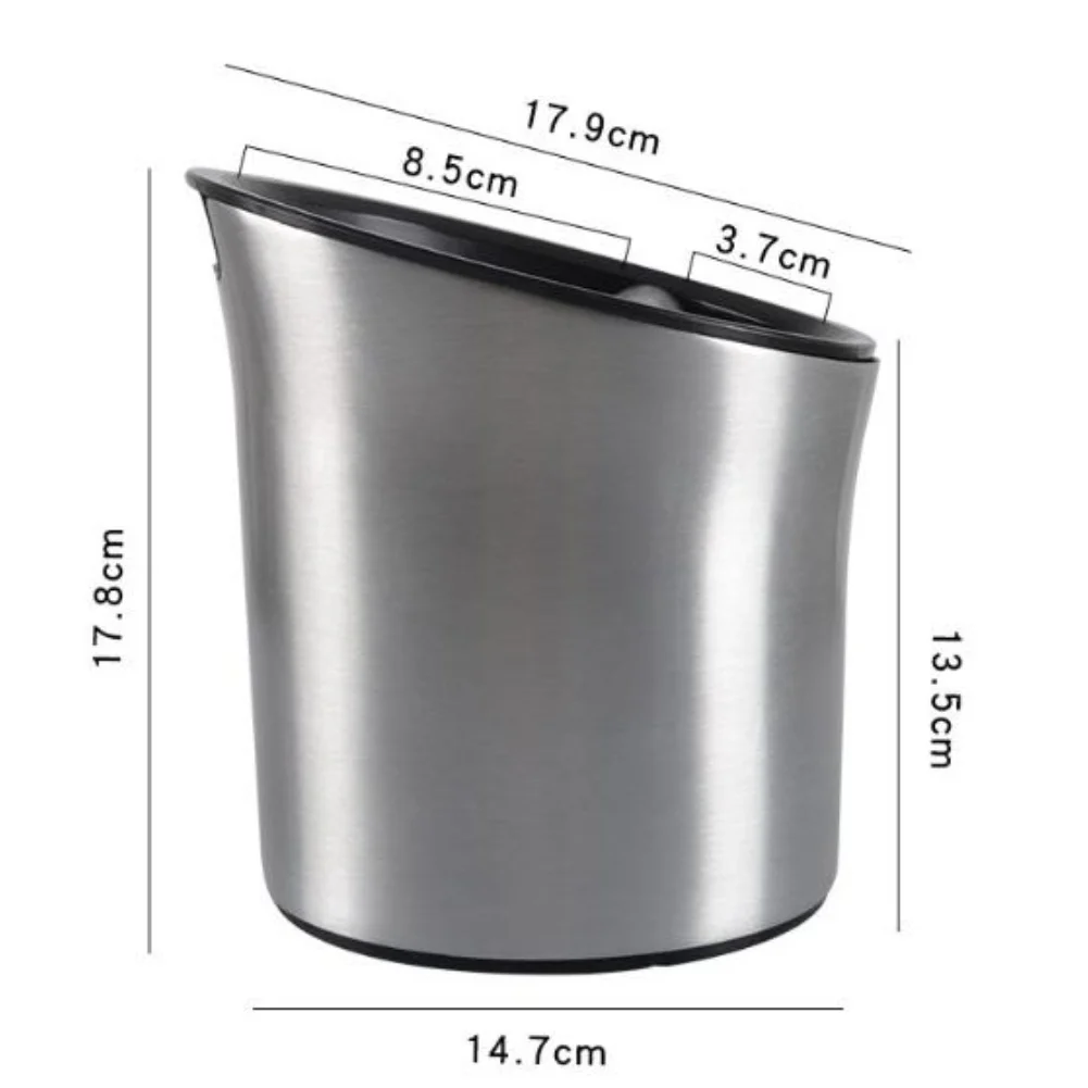 Knock Box for Used Grounds - Space Saving 18cm Square Container to Reduce Clutter on Bar Counters and Workstations