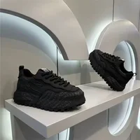 Mode hommes chaussures décontracté Faux cuir baskets marque Tenis mâle chaussures compensées printemps été respirant formateurs homme salle de sport chaussures de course 4