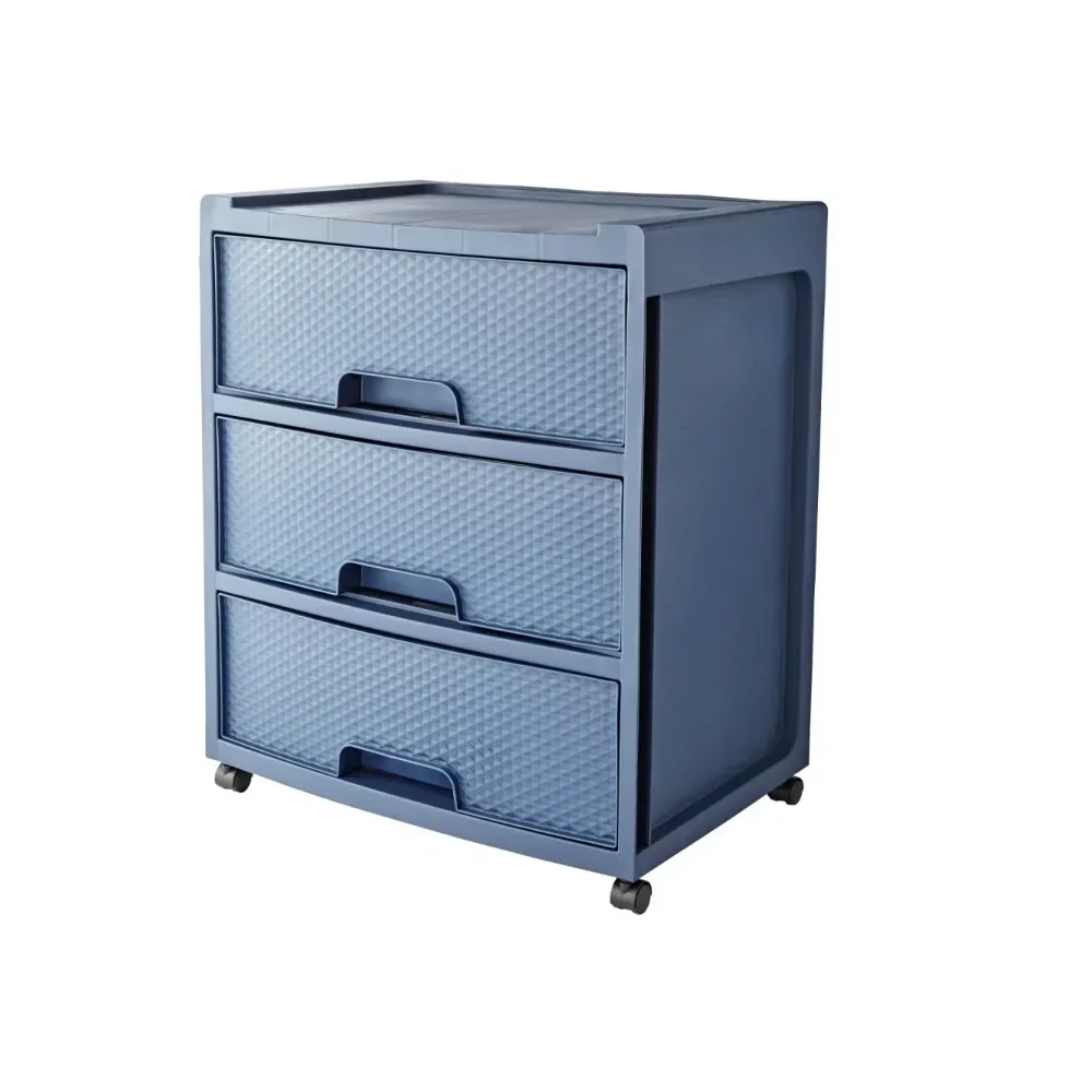 New 3 Drawer Wide Diamond Plastic Storage Cart