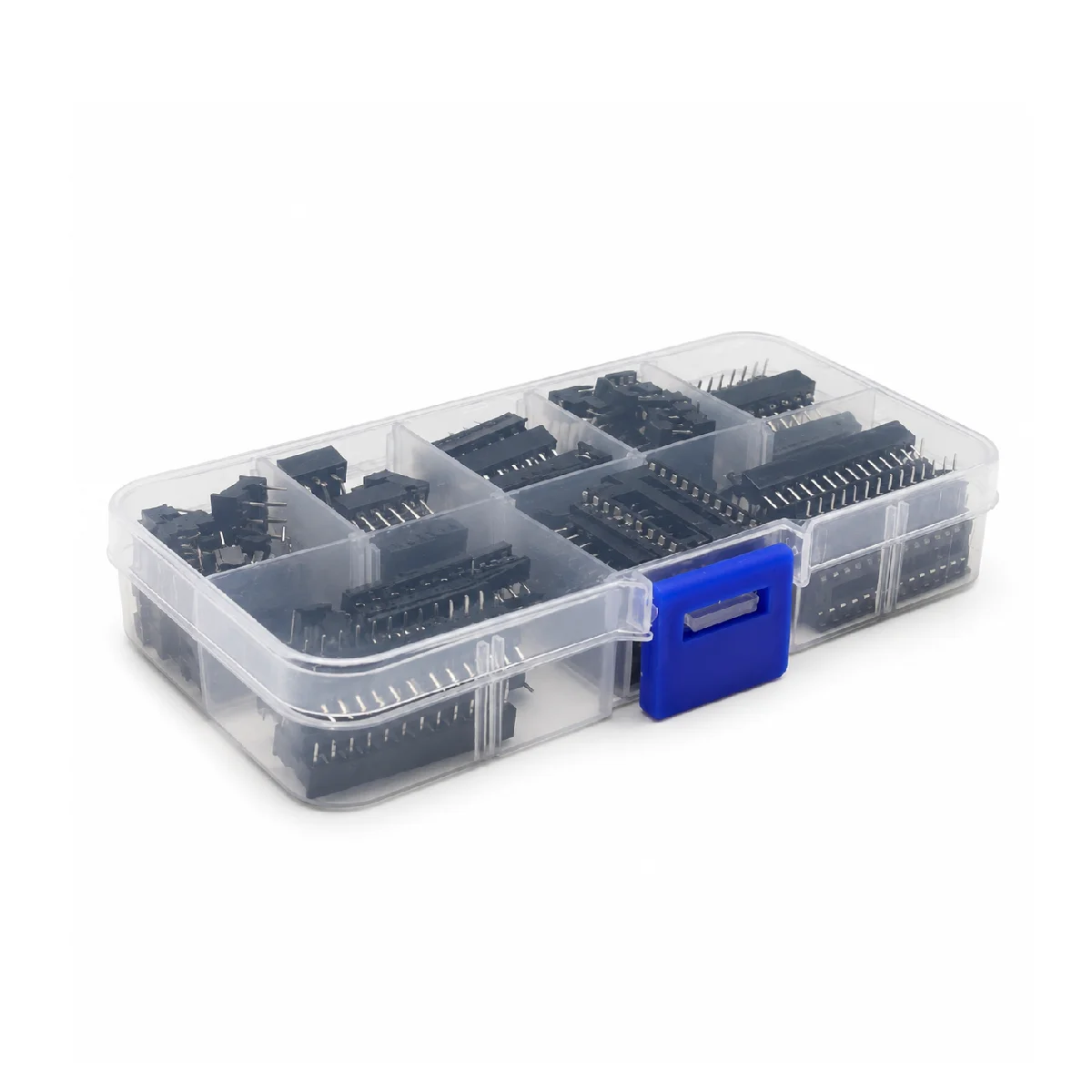 66 Stück/Set mit Box DIP IC Sockel Adapter Löttyp Sockel-Kit 6 8 14 16 18 20 24 28 Pin DIP-6 DIP-8 DIP-14 IC-Stecker – Detail 2