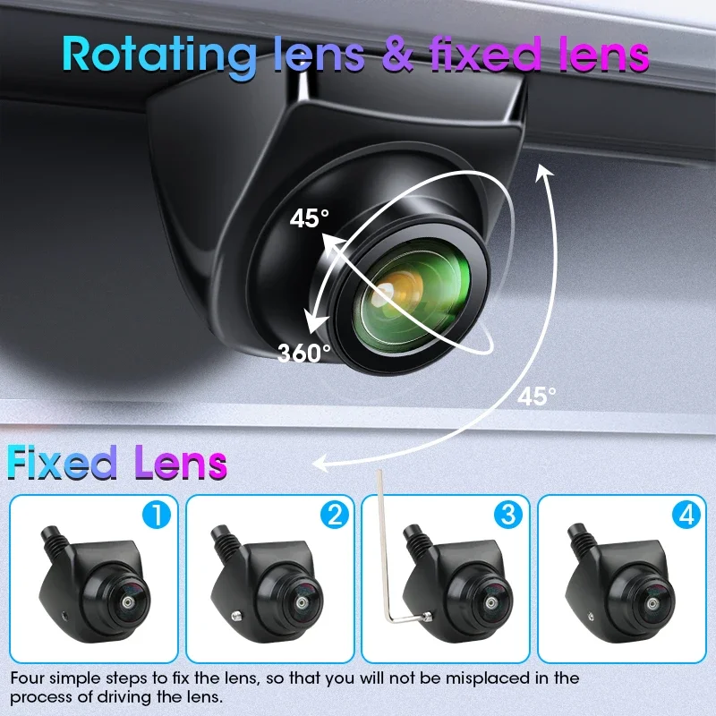 Vehicle 1080P Car Rear View Camera  Universal Backup Parking Camera Night Vision Waterproof AHD Color Image 1920*1080 Dash Cam