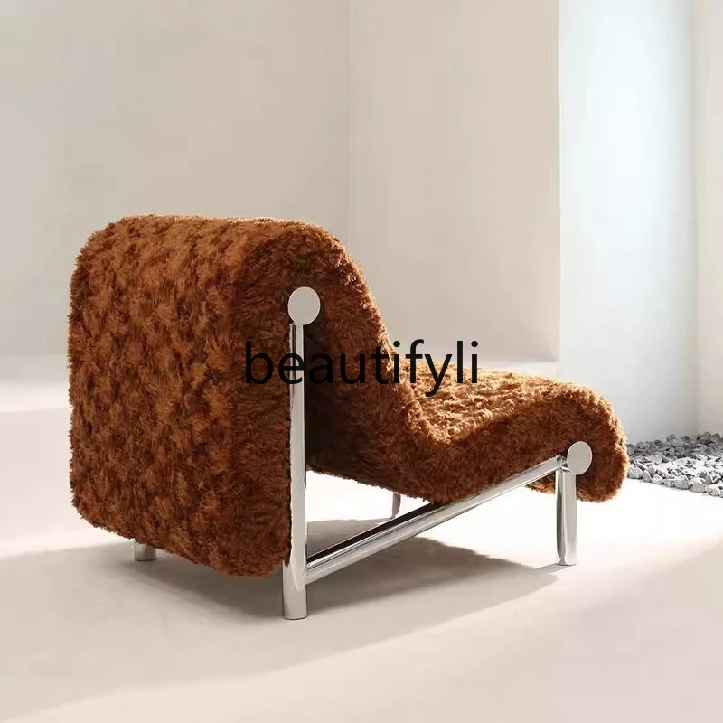 

Leisure chair light luxury balcony antique lazy recliner designer single sofa