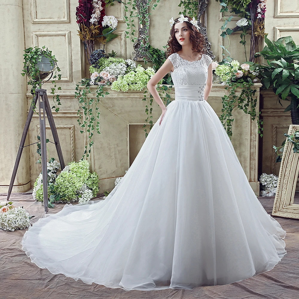 Customized O-neck Floor Length Beaded Tulle Elegant Dress Women for Wedding Party فساتين حفلات التخرج Vestidos Elegantes Para