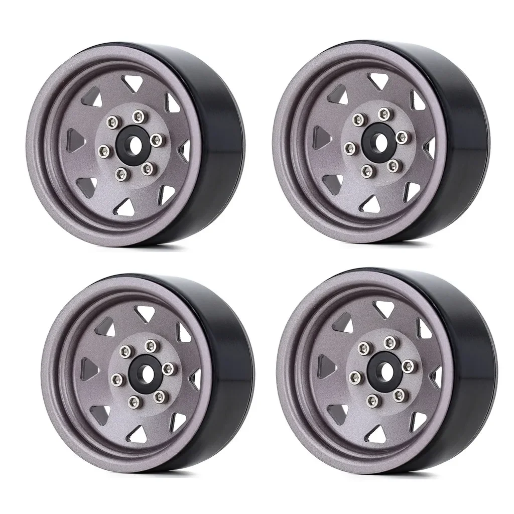 Metalowe felgi 1,9” Beadlock do samochodu gąsienicowego 1/10 RC - 3 stylowe wzory, trwałe i precyzyjne dopasowanie do Axial SCX10 TRX4 Redcat