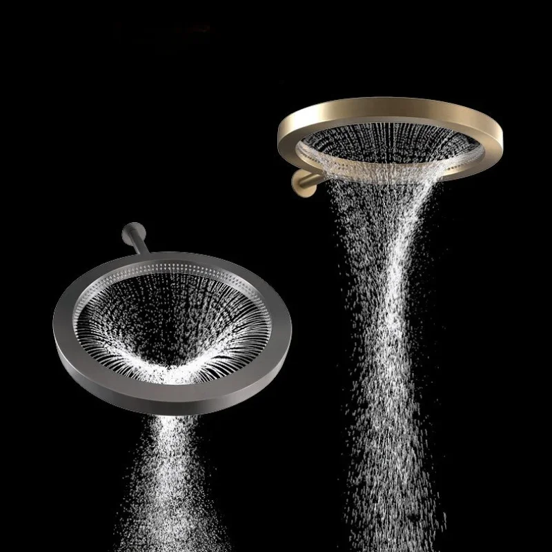 

Brushed Gold/Gunmetal/Matte Black Bathroom Head Shower,Round Rain Shower Head, Large Showerhead, Top Spray,Bathroom Accessories