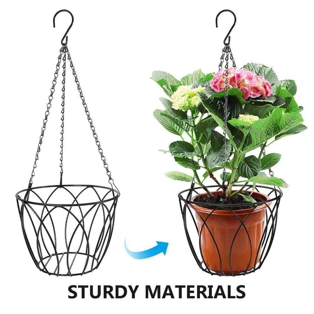 

Hanging Flowerpot Rack Balcony Pot Holder Small Size Chain Hook Succulent Plants Display Stand Garden Outdoor