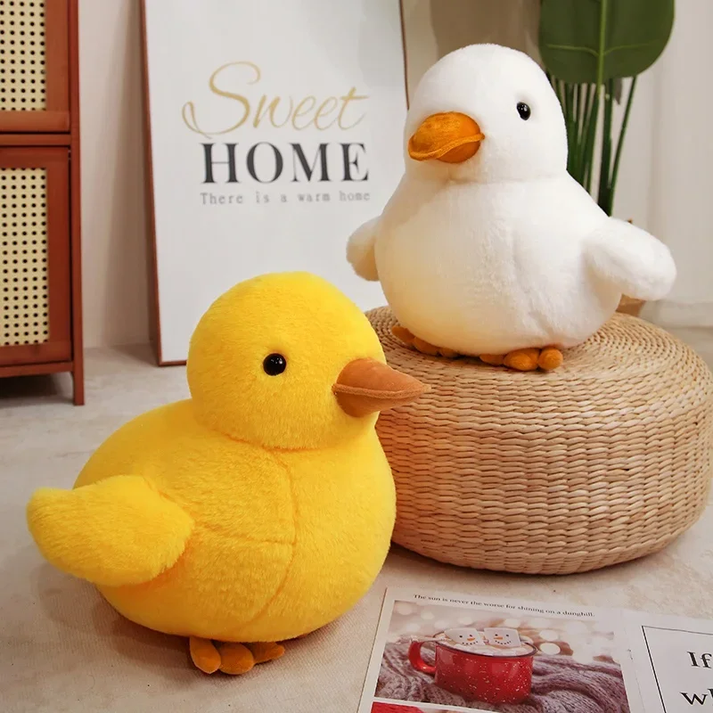 Cute Simulation Duck Plush Toy Soft Stuffed Animal Kawaii Yellow Duck Goose Pillow Funny Doll Toys for Kids Girls Birthday Gift