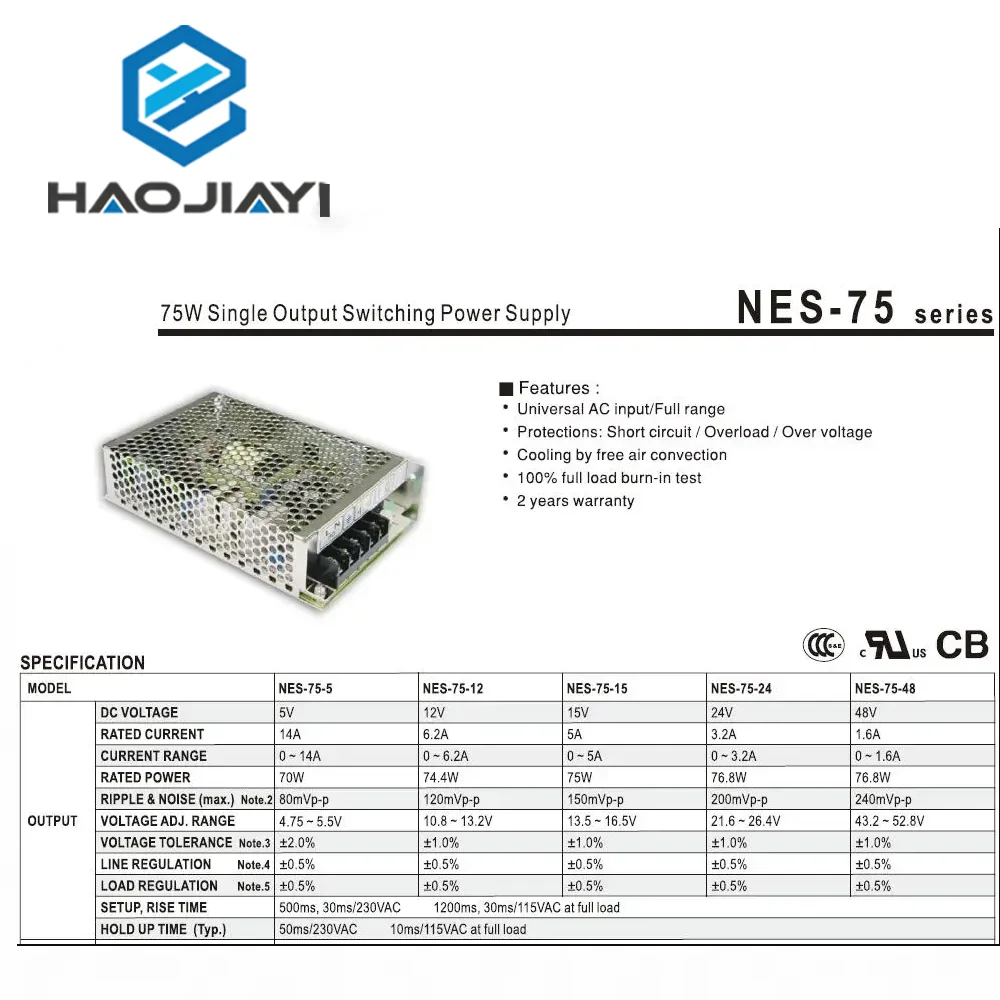 Meanwell NES-75-24 DC Single O - đánh giá và giá Industrial Laser Supply