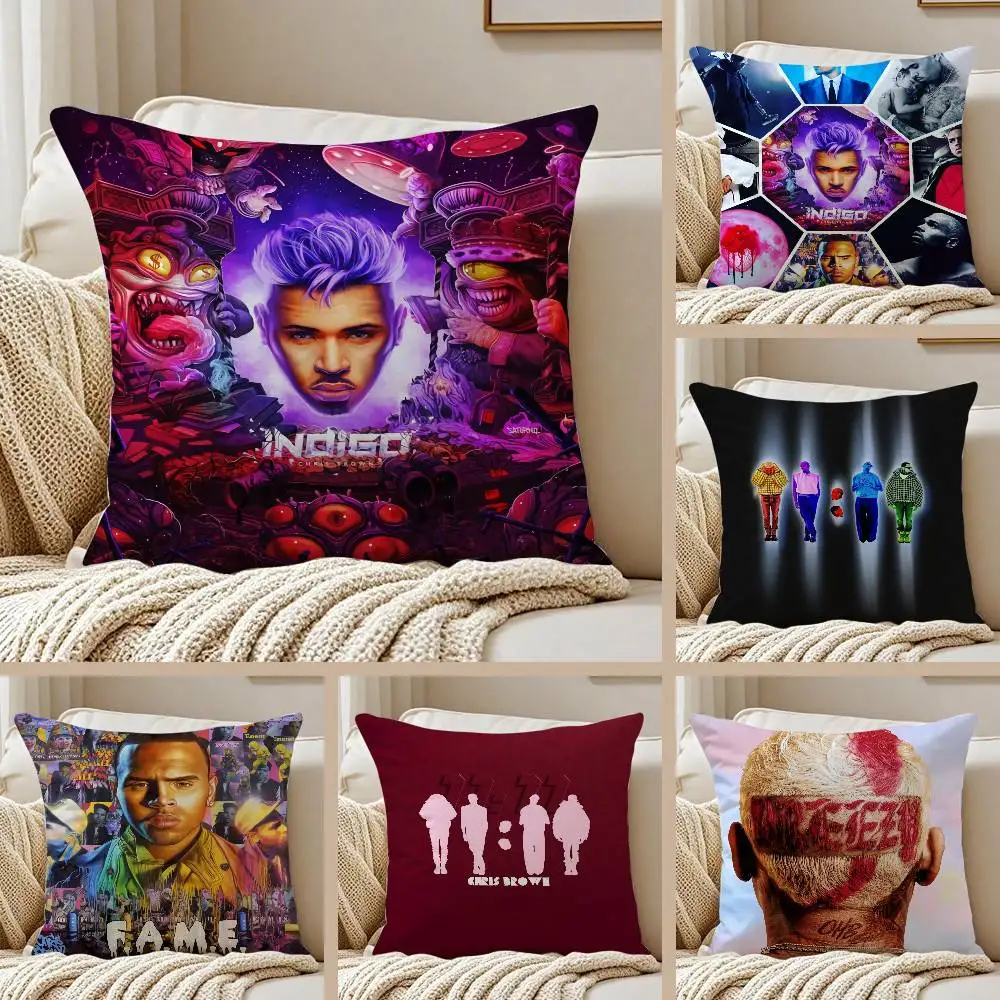 

Горячая новинка Крис Браун Рэпер наволочка антипылесная наволочка невидимая молния шелковистая короткая плюшевая наволочка для дивана