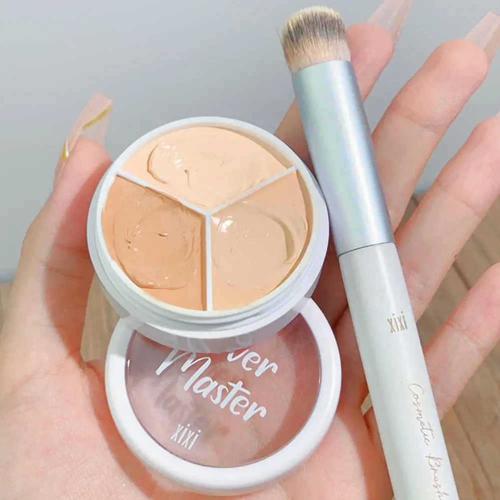 3 couleurs imperméable correcteur couvre marques d'acné foncé longue durée crème cercles crème Palette cosmétiques correcteur fond de teint