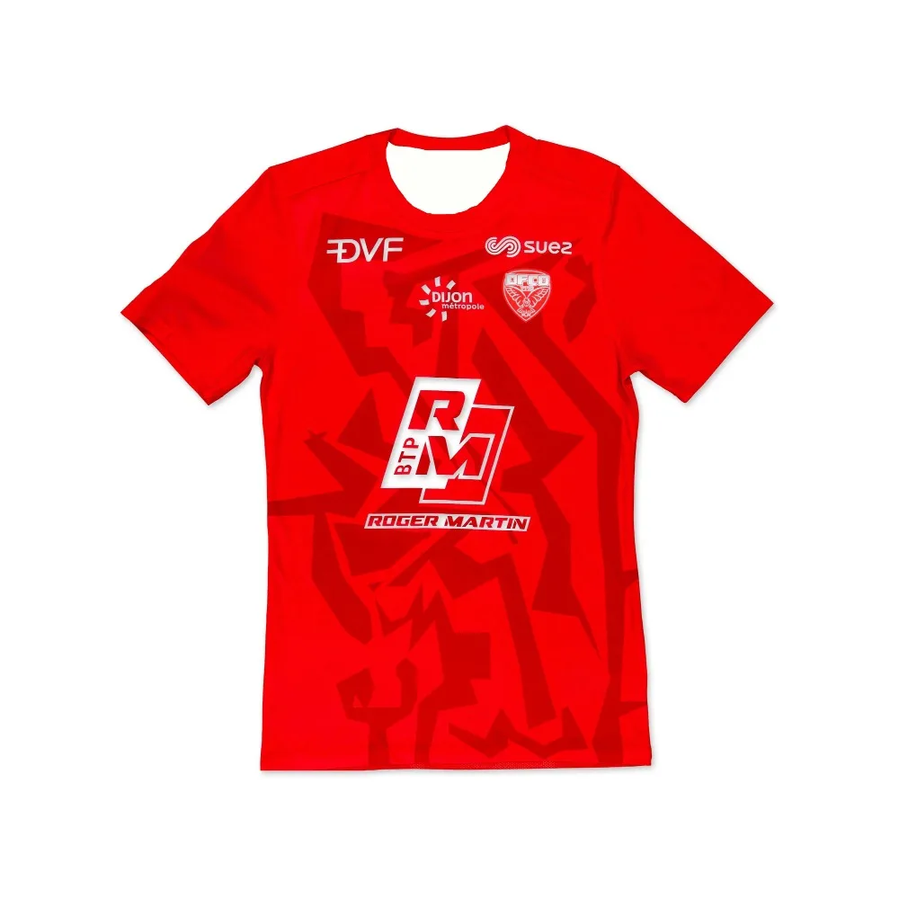 Dijon FCO 25-26 Heim- und Auswärtstrikot-T-Shirt, 3D-gedrucktes, bequemes T-Shirt, gleich für Erwachsene und Kinder