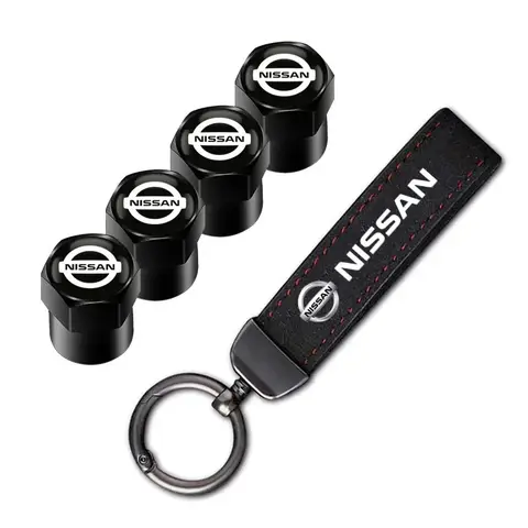 Car Tire Wheel Valve Caps Cover/Car Key Chain Ring Keychain For Nissan Qashqai J10 J11 Navara Juke GTR 350z Patrol Leaf X-trai