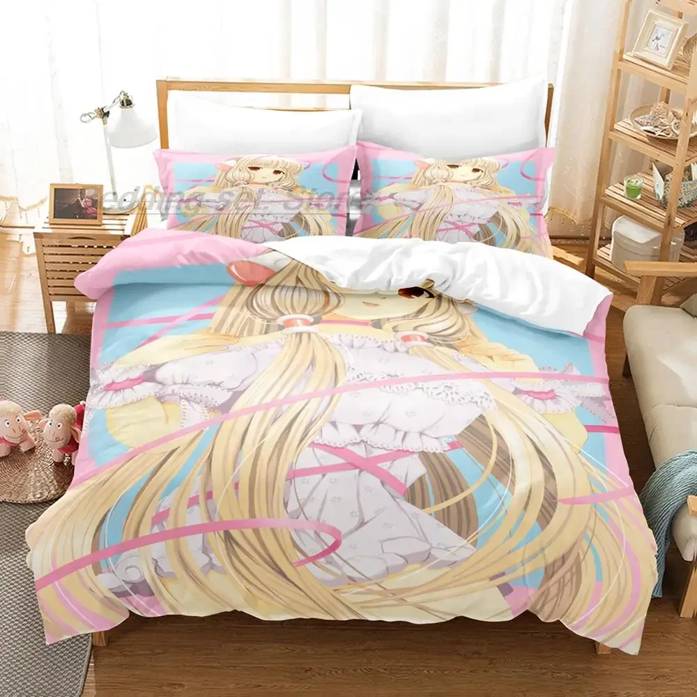 New Chi Chobits Bedding Set Single Twin Full Queen King Size Bed Set Adult Kid Bedroom Duvet cover Sets 3D Anime bed sheet set