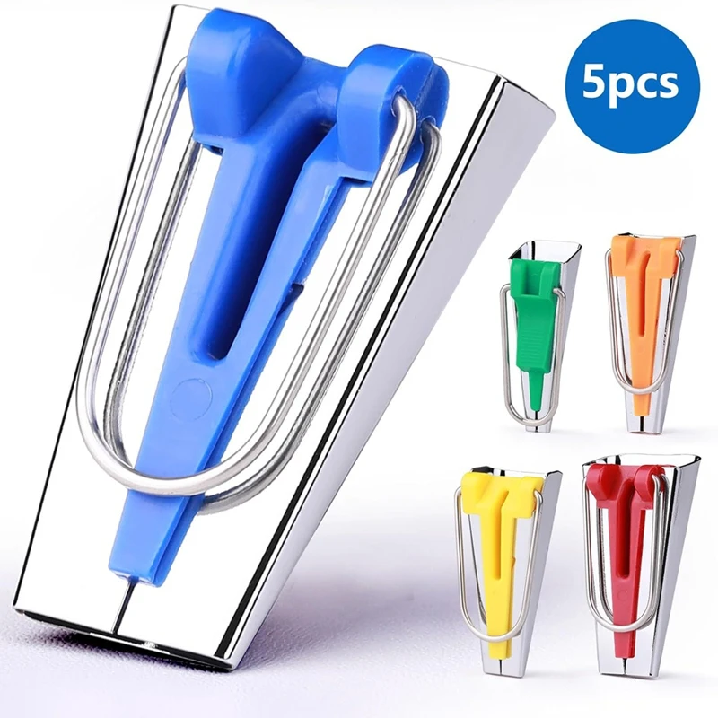 F-3C Schrägbandmacher in 5 Größen, Schrägband-Herstellungswerkzeug zum Quilten von Stoffnähen, individuell anpassbares Schrägband-Quiltwerkzeug