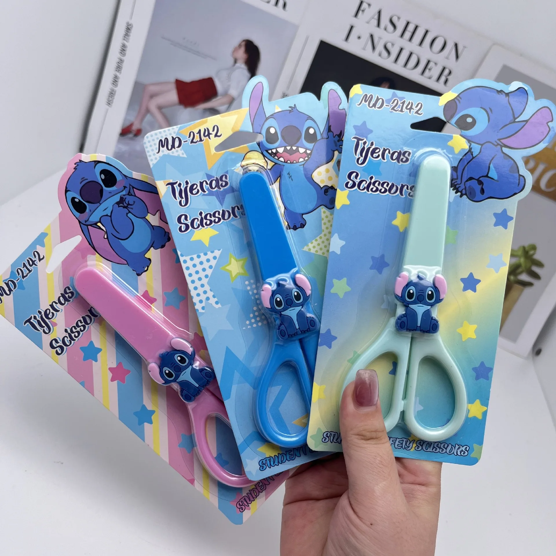 

Hot Sales Stitch Cute Scissors Disney Kids Mini Sissors Student School Paper Scissor Art Tool Stationary Supplies Children Gift