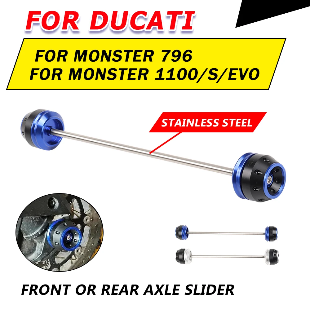 Rear Front Wheel  Axle Fork Crash Slider FOR DUCATI MONSTER 796 1100 S EVO MONSTER796 MONSTER1100 2015 Motorcycle Accessories