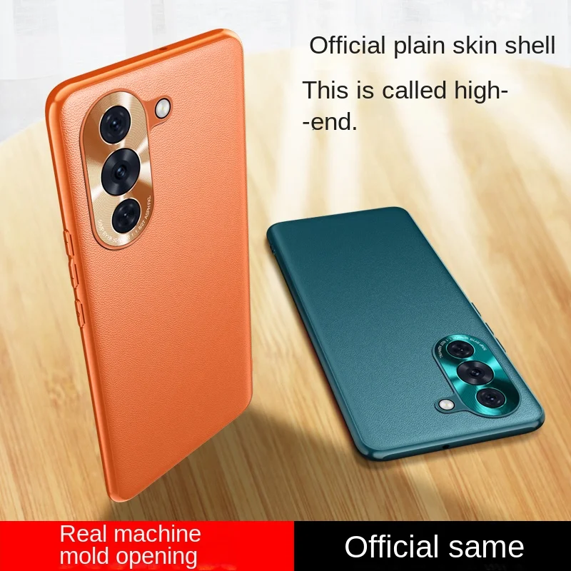 حافظة لهاتف هواوي نوفا 10 10 برو بعدسة معدنية جلدية متكاملة وسادة هوائية مضادة للسقوط ومضادة لبصمات الأصابع