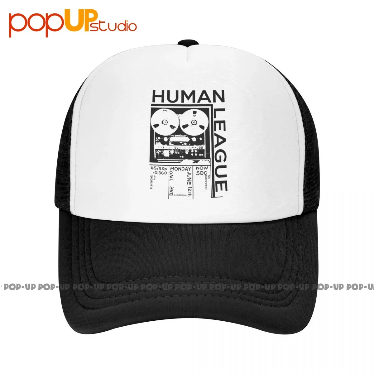 Human League Early Gig Flyer Gary Numan Kraftwerk Cabaret Voltaire Baseball Cap Trucker Hats Breathable Classic