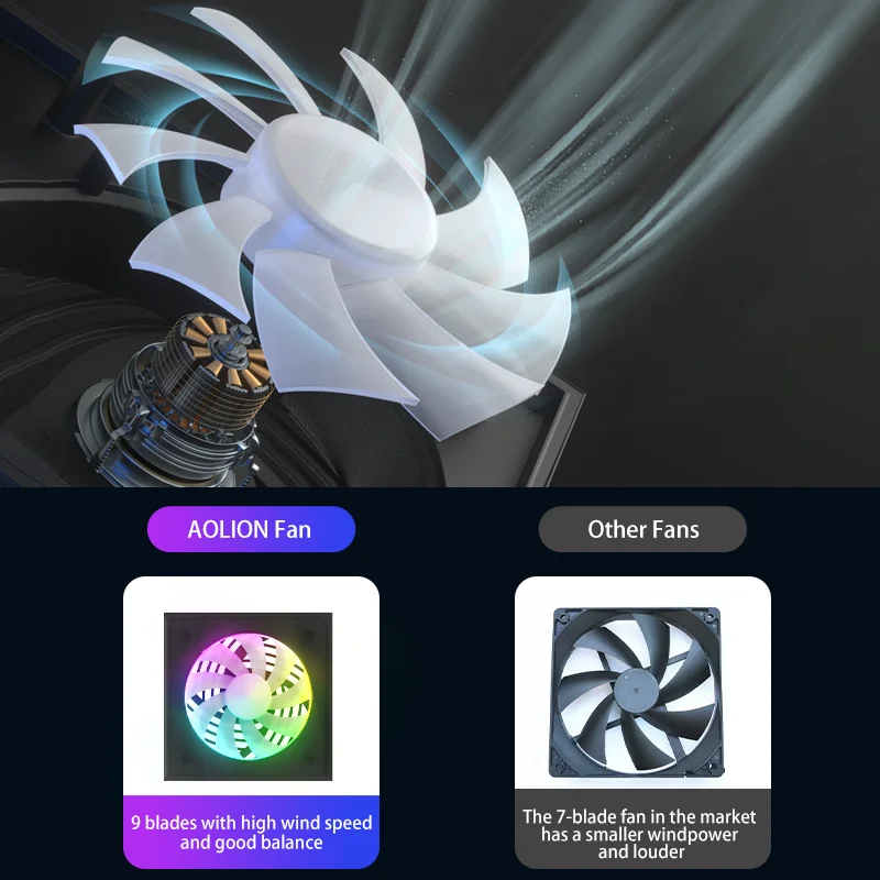 Xbox 시리즈 X 호스트 콘솔 용 RGB 다채로운 냉각 팬, USB 충전 포트가 있는 조정 가능한 풍속 열 분산 팬