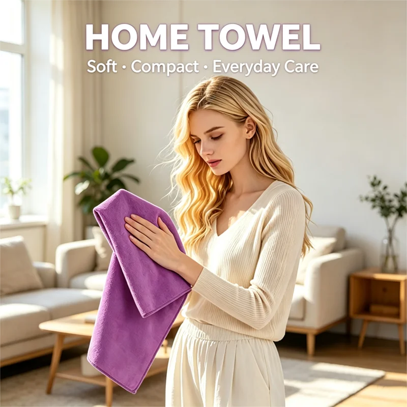 Microfiber Quick‑Dry Hand Towel Ultra Soft Lightweight Home Bathroom Travel Sports Gym Absorbent Compact Face Towel