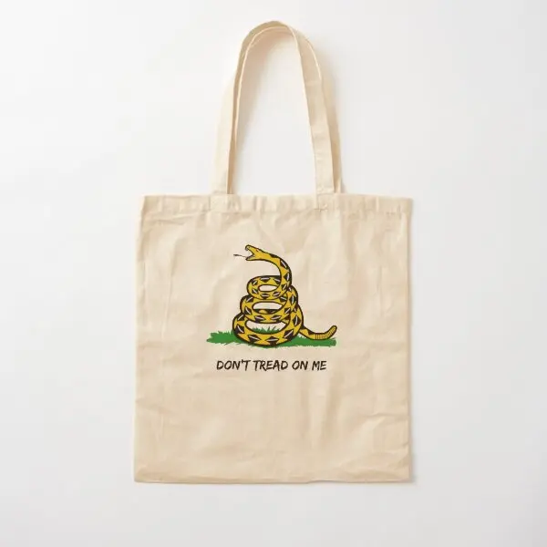 Do Not Tread On Me Classic Cotton  Canvas Bag Reusable Travel Shoulder Bag Unisex Tote Casual Grocery Shopper Women Fashion