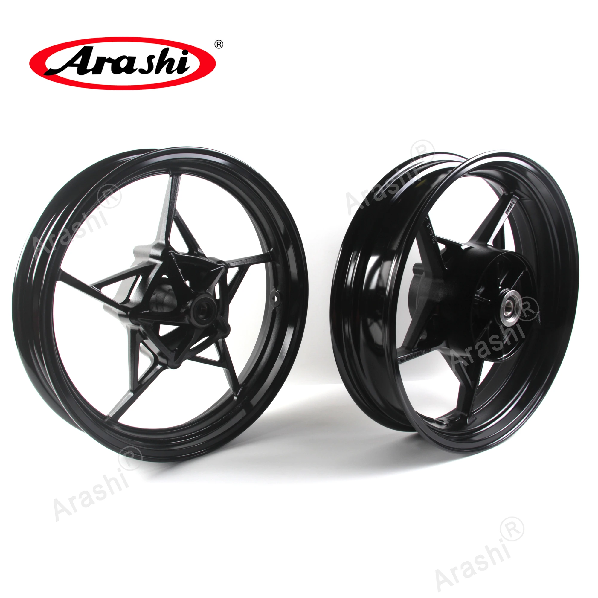 

ARASHI 17 inch Front Rear Wheel Rim Set For KAWASAKI Ninja 400 / Z400 / EX400 / ABS 2018-2023 2019 2020 2021 Z 400 Motorbike Rim