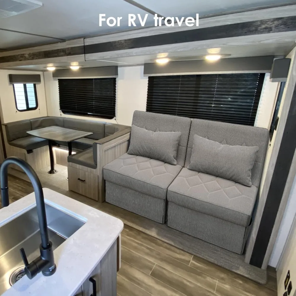 أريكة سرير قابلة للتحويل مع مسند ظهر قابل للتعديل مكون من 5 مستويات، 74 عمق × 37 وات 4 في 1 سرير كرسي نوم عثماني قابل للطي، فوتون فردي حديث