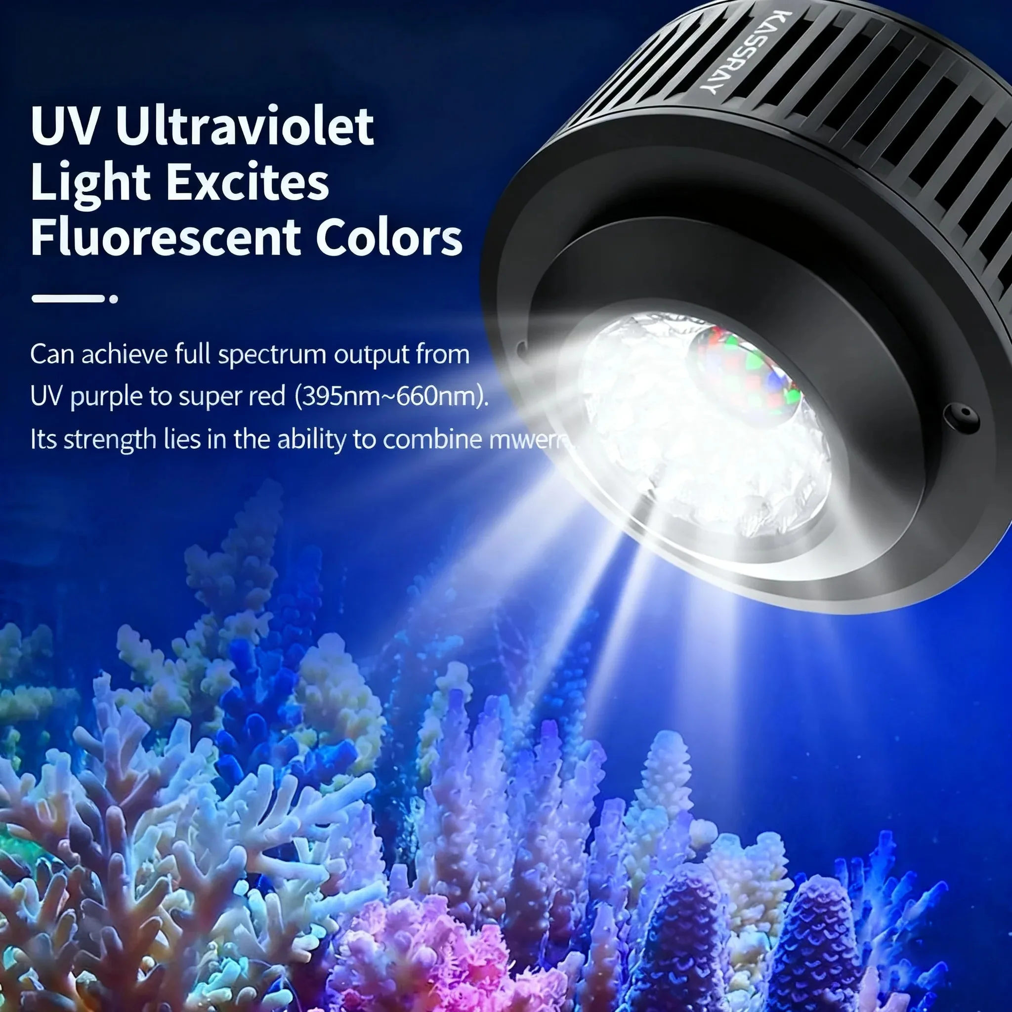 Series Full Spectrum LED Coral Light Six-Way Dimming WIFI/Bluetooth Control Reef Lamp for Marine Saltwater Fish Tank