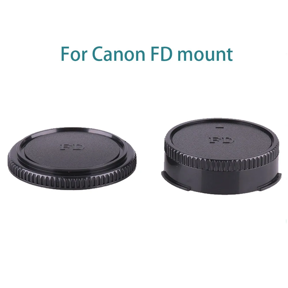 For Canon FD Rear Lens Cap Camera Body Cap Cover Plastic Black for Canon FD mount SLR camera and lens