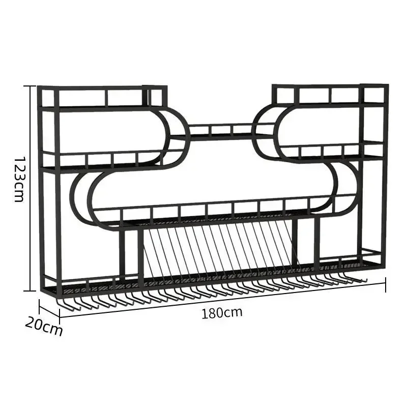 

Bar wall red wine glass rack hanging upside down wine cabinet wall hanger