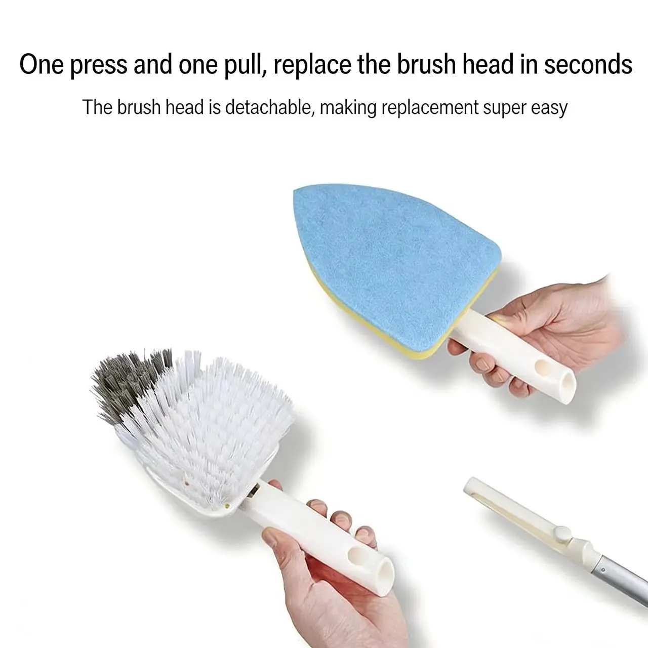 ZUKKA Multi-Function Aquarium Cleaner with 3 Replaceable Heads, Extendable Long Handle for Deep Tank Cleaning, Safe for Glass image 2