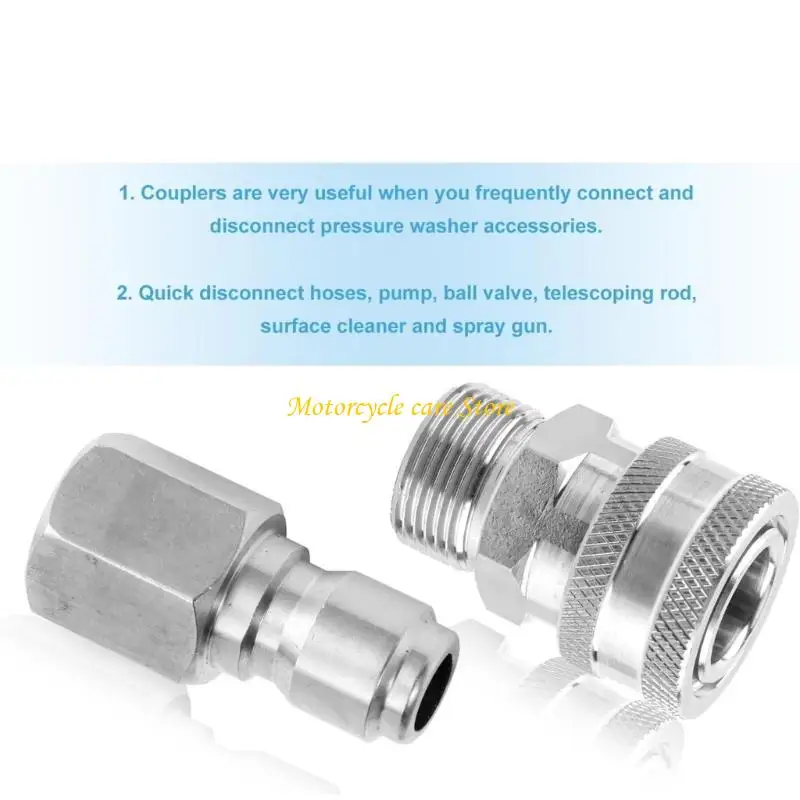 U75F Schnellanschluss-Hochdruckreiniger-Adapter, NPT-Anschluss, Schlauchaufsätze, Ausrüstung für Gartenbegeisterte für Schläuche