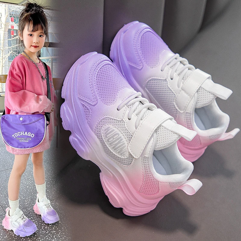 

Kids Girls Shoes Running School Casual Sports Breathable Non-slip Sneakers Basketball Children Outdoor Walking Tennis All Season
