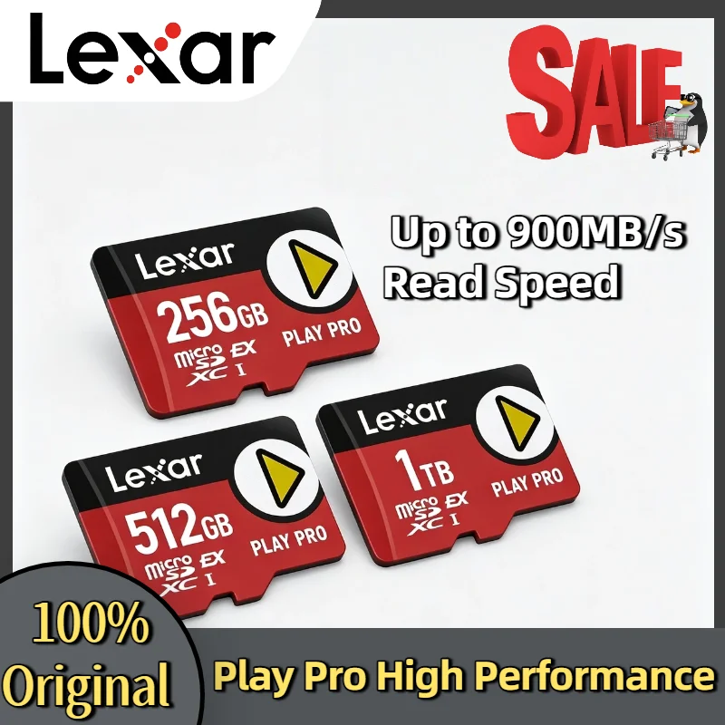 Lexar PLAY PRO Micro SD Card 256GB 512GB 1TB Max 900MB s V30 U3 C10 Express Memory Card for Switch Tablet TF Card Max