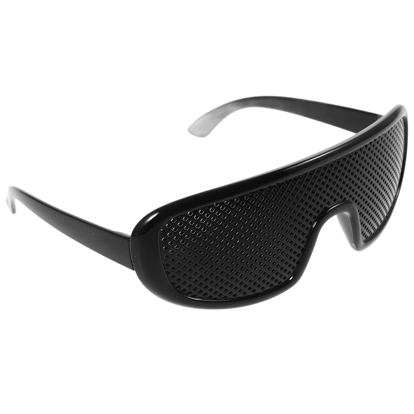 

Pinhole Glasses Vision Correction Lightweight Black Portable Eyeglasses Plastic Material Reading Watching Clarity Enhancement