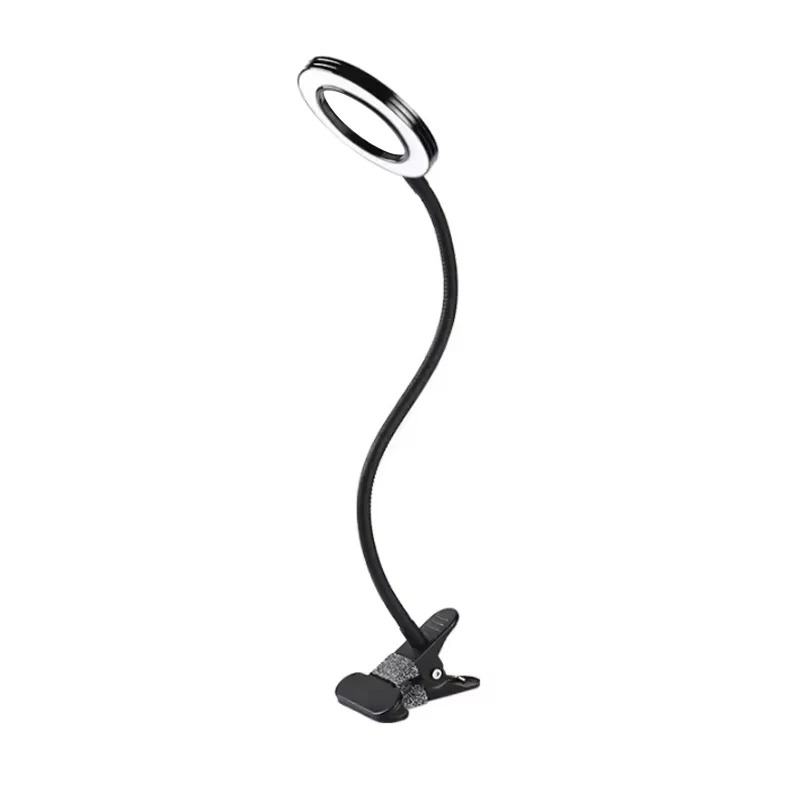 Versatile 3-Color LED Flexible Glass Desk Lamp with Fit-in Design for Home Reading and Repair and Beauty and Examination