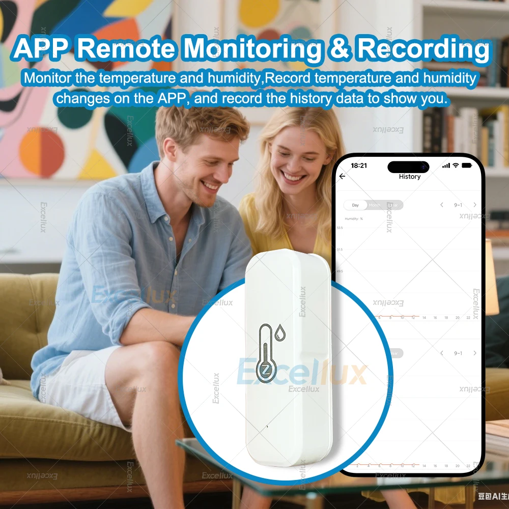 الذكية زيجبي درجة الحرارة والرطوبة الاستشعار داخلي المنزل الذكي ميزان الحرارة الرطوبة التطبيق مراقب عن بعد المطلوبة بوابة زيجبي #4