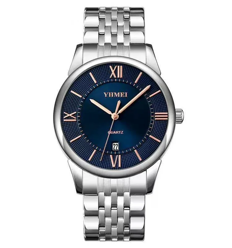 

Zml men's watch - minimalist, stylish, versatile, casual steel band, date display, niche design, premium feel