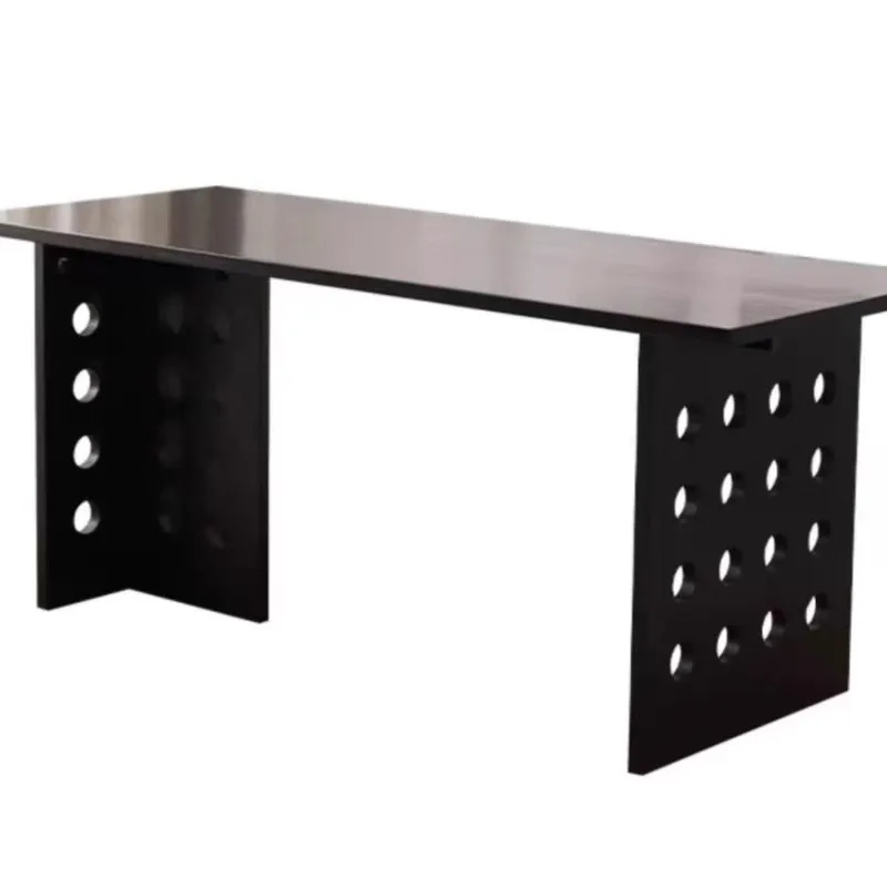 

Medieval style solid wood dining table retro style family desk desk wabi-sabi style