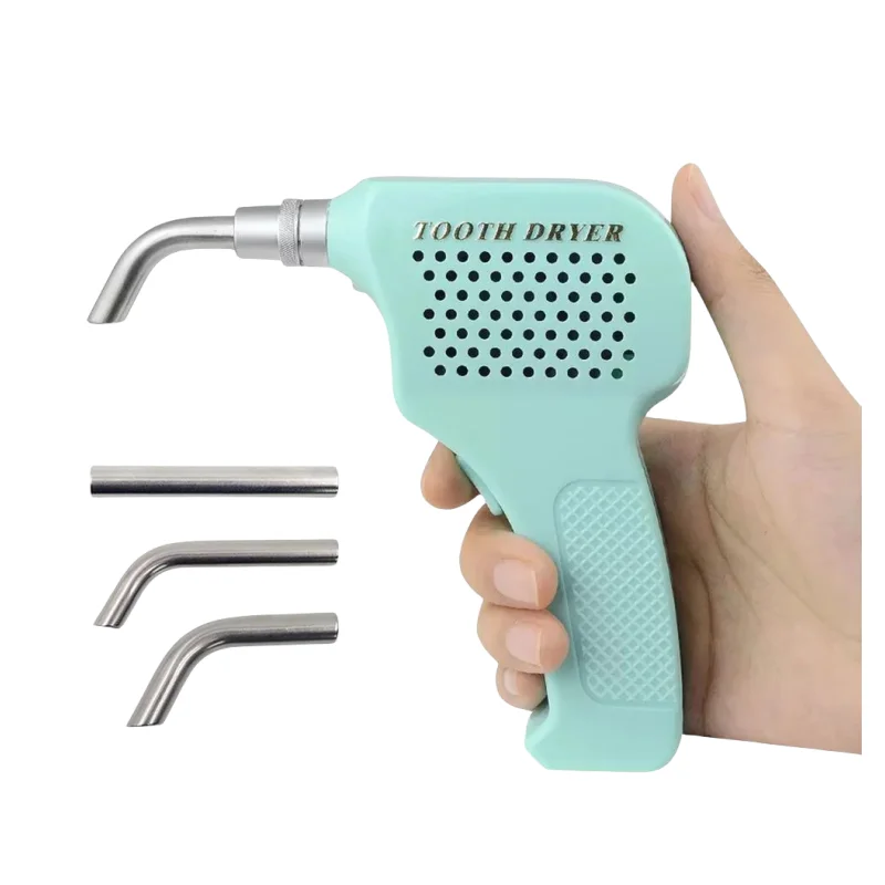 

Blue Dental Tooth Dryer Tooth Drying Equipment with 3 Nozzle Tips Rechargeable Veneer Bonding for Oral Orthodontics